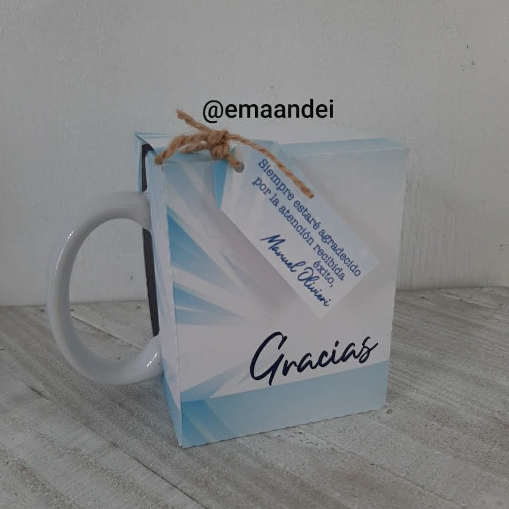 Taza con caja personalizada